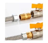50pcs 1/8" 1/4" 3/8" 1/2" Male to Female Thread Hex Bushing Brass Pipe Connectors Brass Coupler Adapter Threaded Fitting IDGTTLDF(1l2 to 1l2)