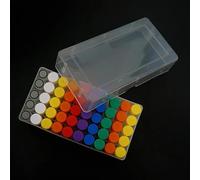50Pcs 1.8ml Plastic Freezing Tube + One Piece 50 Vents Plastic Freezing Tube Storage Box For Experiment(White Cap Withe Box)