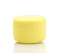 50Pcs 10-100g Empty Jar Plastic Cosmetic Containers Round Refillable Bottles With Lids For Face Cream Eyeshadow Gel Suncreen Perfume Travel Portable Bottle Storage (100g,Yellow)