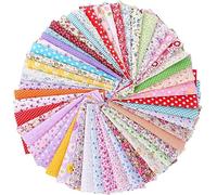 50pcs 10 * 10cm Squares Patchwork Fabric Bundles for Sewing Cotton Pattern Floral Fabric Squares Patchwork Mixed Squares Bundle for Artcraft Sewing Fabric Cotton Patchwork Squares Precut DIY Sewing