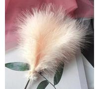 50Pcs 10-15cm Natural White Turkey Feathers for Handicraft Jewelry Creation Accessories Wedding Party Decoration-white-50pcs [Beige Pink,50pcs]