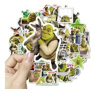 (50pcs) 10/50Pcs Funny Cartoon Monster Shrek Stickers Decal Suitcase Fridge Motorcycle Skateboard Guitar Cartoon Kids Stickers Gift Toy