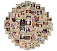 (50PCS) 10/50Pcs New One Piece Poster Stickers Wanted Anime Decal Fridge Suitcase Laptop Skateboard Phone Stickers Children Gift Toy