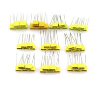 50pcs 10 Value Polypropylene Film Capacitor 1nF 10nF 47nF 100nF 470nF Capacitance Correction Capacitor Assorted Kit