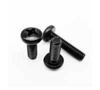 50PCS/100PCS M1.6 M2 M2.5 Black 304 Stainless Steel Cross Recessed Round Phillips Pan Head Screws(3mm,100pcs M2)