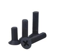 50pcs-100pcs M2 M2.5 M3 M4 M5 M6*6/8/10/12/15/20/25/30 Black Flat Nylon Insulated Countersunk Head Screw(15mm(L),M4 100PCS)