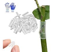 50PCS/100PCS Silicone Grafting Sleeves for Fruit Trees, 3-7.5mm Flexible Grafting Tubes for Tree Branches, Flexible Silicone Material, Sleeve Gardening Tools for Vines, Roses Plants(100PCS)
