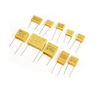 50PCS 102K~105K Polyester Film Capacitors Pack 275VAC X2 Capacitor Assorted Kit 0.047UF 0.1UF 0.22UF 0.33UF 0.47UF 0.68UF 1UF MQXFCZUX