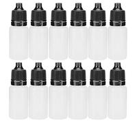 50Pcs 10ml Eye Dropper Bottles Leak Proof Squeezable Empty Liquid Containers with Lids Plugs PE Material for Eye Drops Saline Travel Essential Portable Refillable (Blue)
