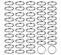 50pcs 10mm Mini Split Jump Ring with Double Loops Round Edge Key Chain Rings Small Open Jump Rings Metal Rings Connectors for Jewellery and Crafts Making, Silver