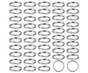 50pcs 10mm Mini Split Jump Ring with Double Loops Round Edge Key Chain Rings Small Open Jump Rings Metal Rings Connectors for Jewellery and Crafts Making, Silver