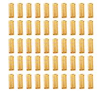 50pcs 10x25mm Alloy Steel Yellow Flat Top Hot Bed Spring, 3D Printer Accessory, Lighter Load Compression Ratio 50%, Electrophoretic Paint Finish for Most 3D Printers