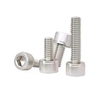 50PCS 12.9 Grade Nickel Plated Hex Socket Cap Screws Full Thread Cylinder Head Bolts Cup M1.4M1.6M2