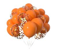 50pcs 12 inch Orange Confetti Balloons Helium Latex Balloons for Parties Decoration