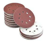 50pcs 125mm Sanding Discs 25pcs Each of 80/120 Grit Hook and Loop Orbital Sander Discs Sandpaper Sheets 8 Holes for Makita Sanding Discs Random Orbital Sander Pads for Drywall and Woodwork
