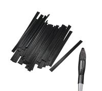 50Pcs 12cm/4.7inch Length Black Plastic Mesh Makeup Brush Protector Expandable Mesh Sleeve Covers Cosmetic Beauty Brush Net Guard for Storage Travel (Not include Brushes)