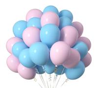 50pcs 12inch Macaron Pink and Blue Helium Balloons,Gender Reveal Latex Balloons for Boy or Girl Gender Reveal Baby Shower Birthday Party Decorations