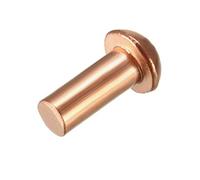 50pcs 13/64" x 15/32" Solid Copper Round Head Rivet Fasteners