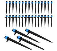 50pcs 13cm Blue PP Drip Irrigation Emitter with Ground Spike | 360-degree Full-circle Spray Pattern, 0-160l/h Output, 0-1m Radius, for Potted Plants and Raised Beds