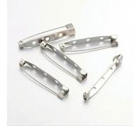 50pcs 15/20/25/32/38/40/45mm Brooch Base Pins Clasps Jewelry Findings Making Clip Catch Pin Back(25mm)