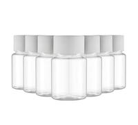 50PCS 15ML 20ML 30ML 60ML 80ML 100ML Small Pill Bottle Plastic Empty Empty Medicine Bottles with Screw Cap Refillable Medicine Pill Capsule Storage Convenient for Home Travel Use (50ML)