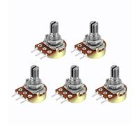 50Pcs 15mm Linear Potentiometers WH148 100K-1M Ohm Variable Resistors Shaft Single Turn Rotary 3Pins Carbon Film Taper Switches Resistor elements (Size : 20K Ohm)