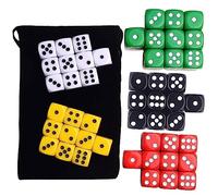 50Pcs 16mm 0.63In Digital Dices Kit 6 Sided Acrylic Dice Children Game Toy Round Corner KTV Acrylic Set Educational Toys Digital Hexahedron Polyhedral Multi-sided Dices Kids Toys
