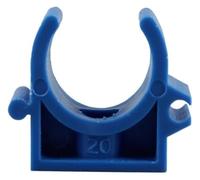 50Pcs 16mm 20mm Diameter PVC Pipe Clamp Connector Plastic Tube Fittings U Type Water Hose Connectors Garden Accessories(Blue 50pcs,20mm)