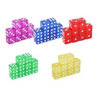 50pcs 16mm Game Dice, D6 Six Sided Dice Set Colored Casino Dice Translucent Acrylic Dados for Yahtzee,Tenzi, Farkle, Bunco, DND, MTG, RPG,Table Board Game or Teaching Math