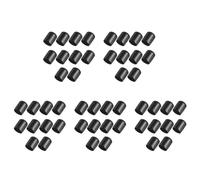 50Pcs 16mm ID Rubber End Caps PVC Round Tube Bolt Caps - Screw/Thread Protectors, Black