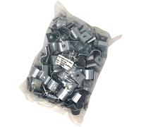 50pcs 19mm Half Saddle Clamps Pipe Tube Cable Clip Heavy Duty Metal DIN 1596