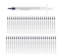 50Pcs 1Ml Plastic Syringes Measuring Syringe No Needle Syringe Reusable for Liquid Measurement, Scientific Labs, Plant Watering, Pet Feeding, Glue Applicator, Reusable Precision Dispenser