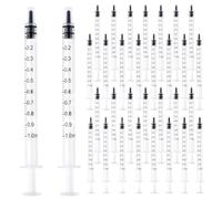 50Pcs 1ml Plastic Syringes Without Needle, Reusable Sterile Syringes for Measuring Liquid, Pet Feeding, Baby Medicine, Glue, Oil, Colostrum, Scientific Lab Applicator