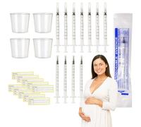 50Pcs 1ml Syringes Colostrum Syringe With Caps No Needle Syringe 20ml 30ml Measuring Cups for Refilling and Measuring Liquids, Colostrum Harvesting, Scientific Labs, Plant Watering, Pet Feeding