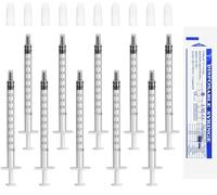 50Pcs 1ml Syringes with Cap Sterile Syringes for Colostrum Syringe 1ml for Use in Scientific Laboratories, Liquid Measurement, Pet Feeding, Glue Applicators, and Other Non-Medical Applications