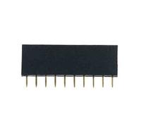 50Pcs 2.54mm Single Female Heater 1X2P/3P/4P/5P/6P/7P/8P/10P/12P/14P/15P/16P/20P/40P Single Row Pin Block (1X10P)