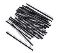 50Pcs 2.54mm Single Row Pin Headers: Single Row 40 Pin Breakaway PCB Board Header Pins Connector Male and Female Header Kit for Arduino - Ideal for Prototype Shield and DIY Electronics