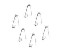 50pcs 2.5cm Silver Alloy Brooch Pin Back Clasps, for DIY Crafts | Metal Fastening Pieces with Rear Holes, Easy to Glue or Sew onto Hats, Blankets, Jewellery and Badges