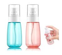 50Pcs 20ml 25ml 30ml 40ml 50ml 60ml 80ml Small Spray Bottle Fine Mist Travel Spray Bottle for Essential Oils Refillable Travel Containers Plastic Hair for Perfume Makeup Lotion (30ML,Blue)