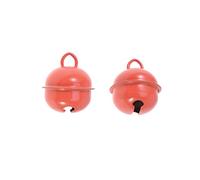 50Pcs 22mm Jingle Bells Christmas Small Bell Christmas Decoration Colorful Bell Pendant for Festival Banquet Xmas Party (Orange)