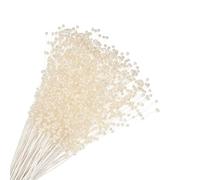 50PCS 23CM Beige Pearl Sticks for Bridal Bouquets Pearl Beaded for Wedding Flower Bouquet Accessories