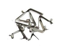 50PCS 25-49mm Diameter Pipe Single Button Snap Locking V Type Caravan Steel Kayak Paddle Spring Clip Push Clamp Tent Pole Pin (Color : 6.5mm)