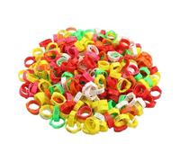 50Pcs~25pcs Adjustable Chicken Foot Ring 6 Colors Numbered Identification Leg Rings Clip for Poultry Chickens Ducks Geese Parrot for Chickens, Ducks, Hens, Poultry(Mixed Color,25pcs)