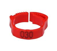 50Pcs~25pcs Adjustable Chicken Foot Ring 6 Colors Numbered Identification Leg Rings Clip for Poultry Chickens Ducks Geese Parrot for Chickens, Ducks, Hens, Poultry(Red,25pcs)
