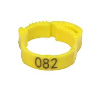 50Pcs~25pcs Adjustable Chicken Foot Ring 6 Colors Numbered Identification Leg Rings Clip for Poultry Chickens Ducks Geese Parrot for Chickens, Ducks, Hens, Poultry(Yellow,25pcs)