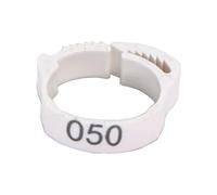 50Pcs~25pcs Adjustable Chicken Foot Ring 6 Colors Numbered Identification Leg Rings Clip for Poultry Chickens Ducks Geese Parrot for Chickens, Ducks, Hens, Poultry(White,25pcs)