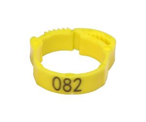 50Pcs~25pcs Adjustable Chicken Foot Ring 6 Colors Numbered Identification Leg Rings Clip for Poultry Chickens Ducks Geese Parrot for Chickens, Ducks, Hens, Poultry(Yellow,25pcs)