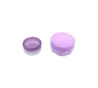 50pcs 2g -20g Empty Plastic Cream Lotion Jar Pots Transparent Sample Bottles Eyeshadow Cream Lip Balm Container Nail Art Storage Pot Container Portable Travel Storage Makeup Jar (10g,Purple)