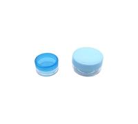 50pcs 2g -20g Empty Plastic Cream Lotion Jar Pots Transparent Sample Bottles Eyeshadow Cream Lip Balm Container Nail Art Storage Pot Container Portable Travel Storage Makeup Jar (20g,Blue)