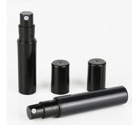 50Pcs 2ml 3ml 4ml 5ml Clear Plastic Portable Refillable Spray Bottles Empty Sample Containers Mini Cosmetic Spray Bottle Perfume Container Travel Tool For Cleaning (4ML,Black)